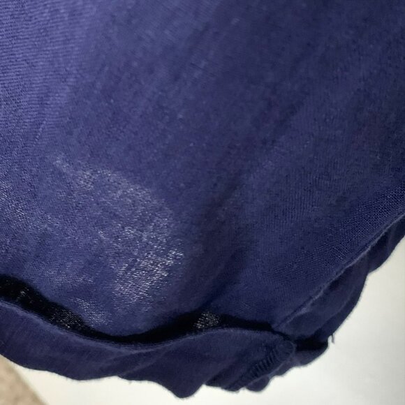 Joie 100% Linen Navy Blue Drawstring Pants Size 8 - Picture 9 of 9